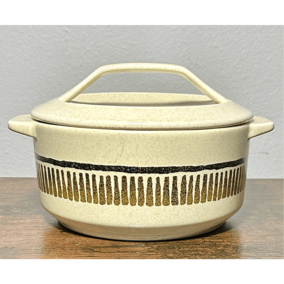 Vintage TemperWare Lenox Percussion Stoneware Round 6.5” Casserole Dish w/ Lid - Picture 1 of 8